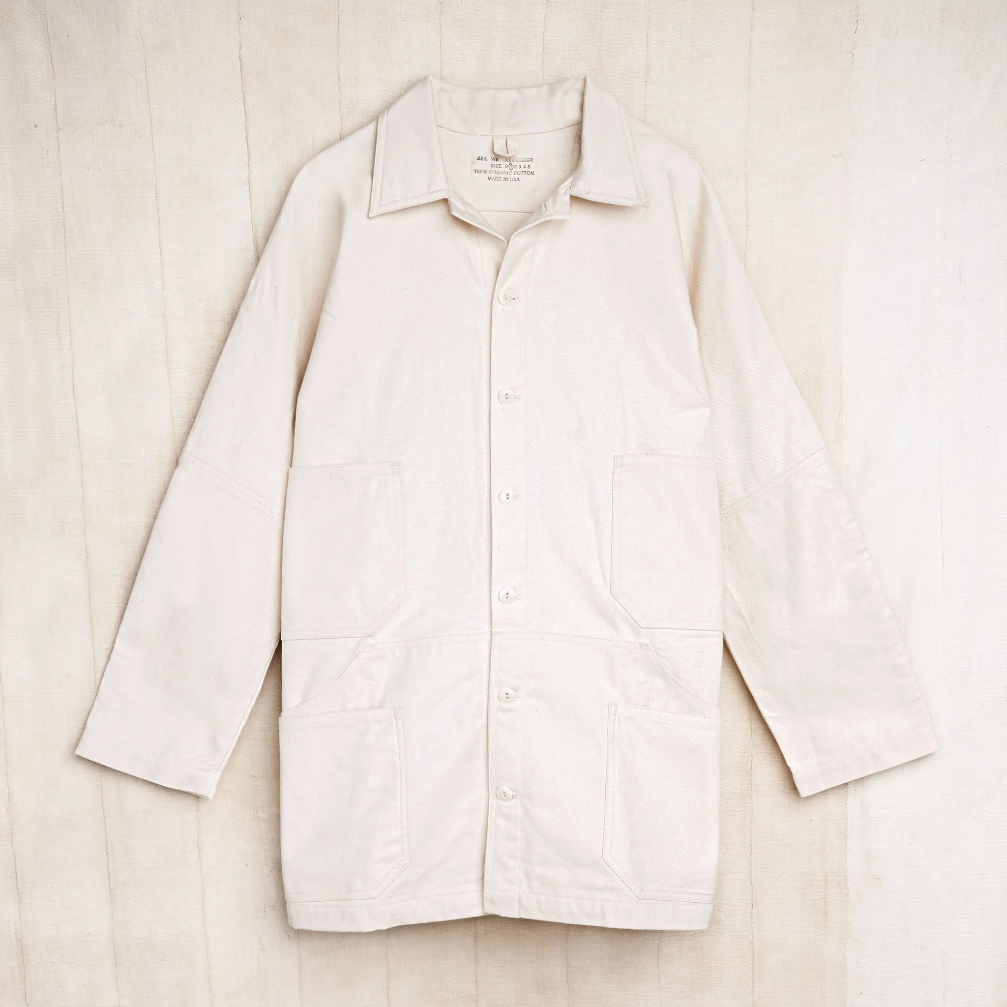 10-Pocket Maker Coat, Undyed Organic Cotton Twill   Canvas