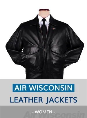 AIR WISCONSIN UNIFORM LEATHER JACKETS WOMEN