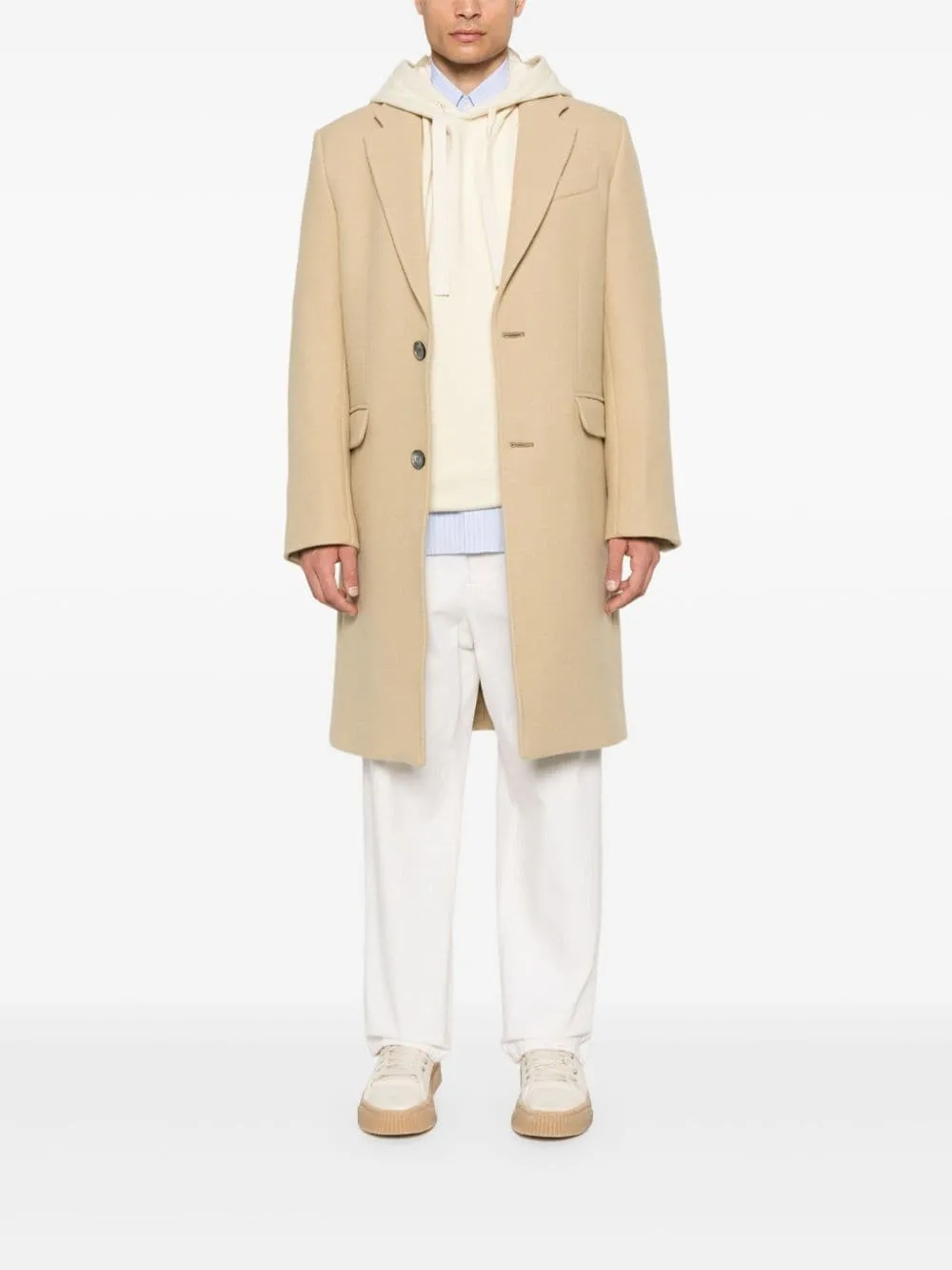 Ami Paris Coats Beige