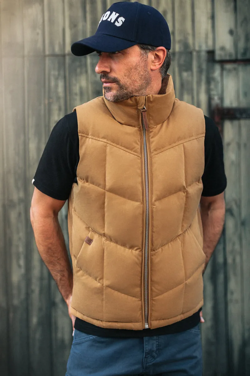 &SONS Forest Puffer Gilet Tan