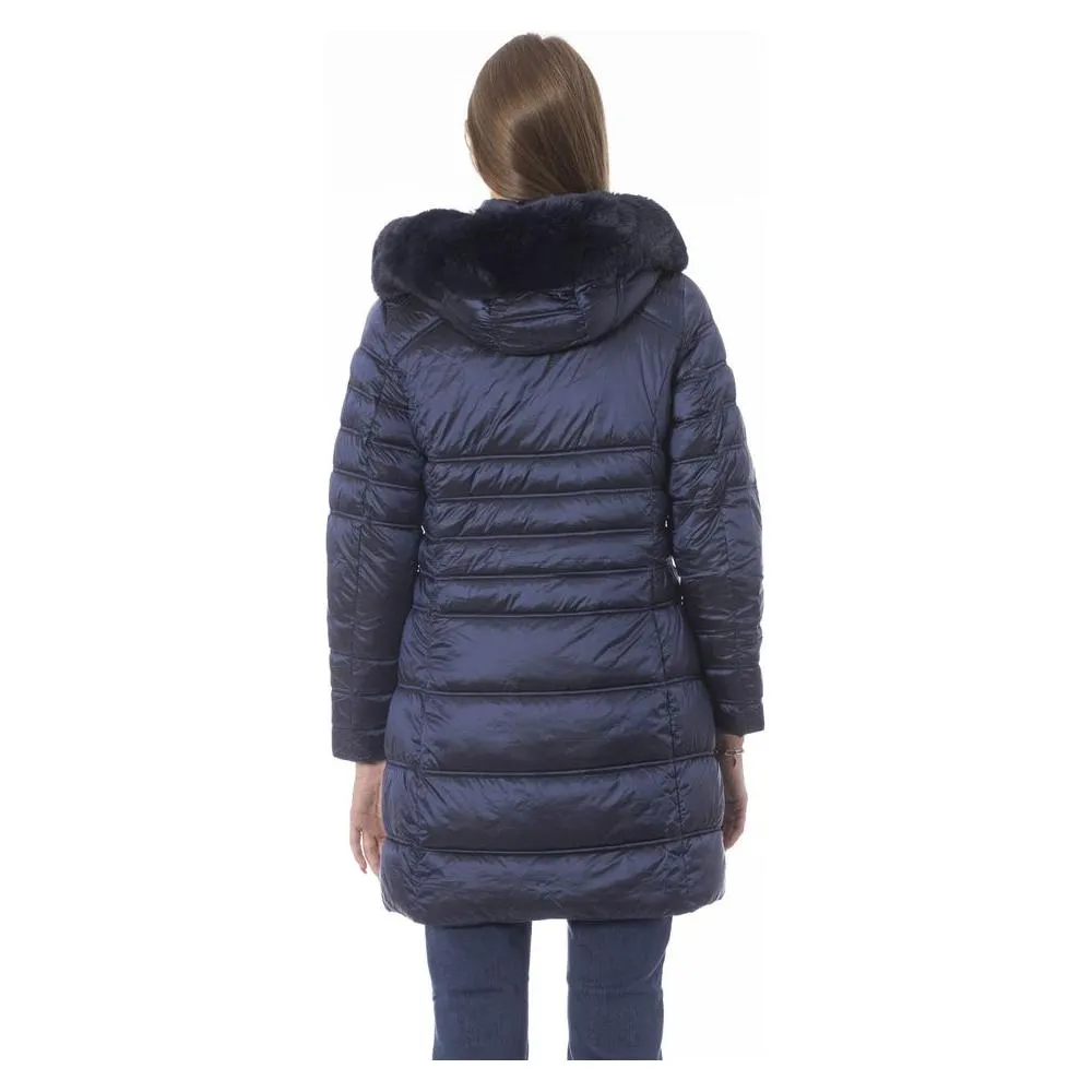 Baldinini Trend Light Blue Polyester Women Jacket