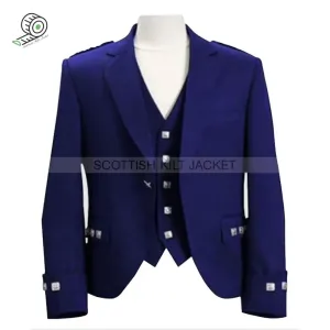 Blue Argyll Jacket And Vest