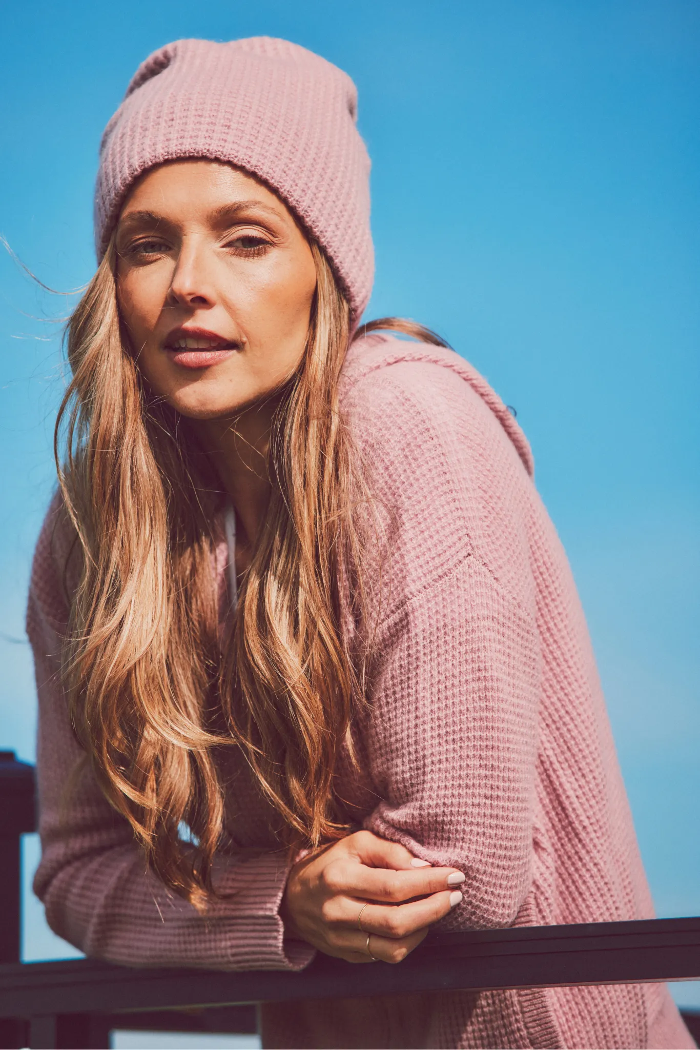 Cashmere Waffle Beanie