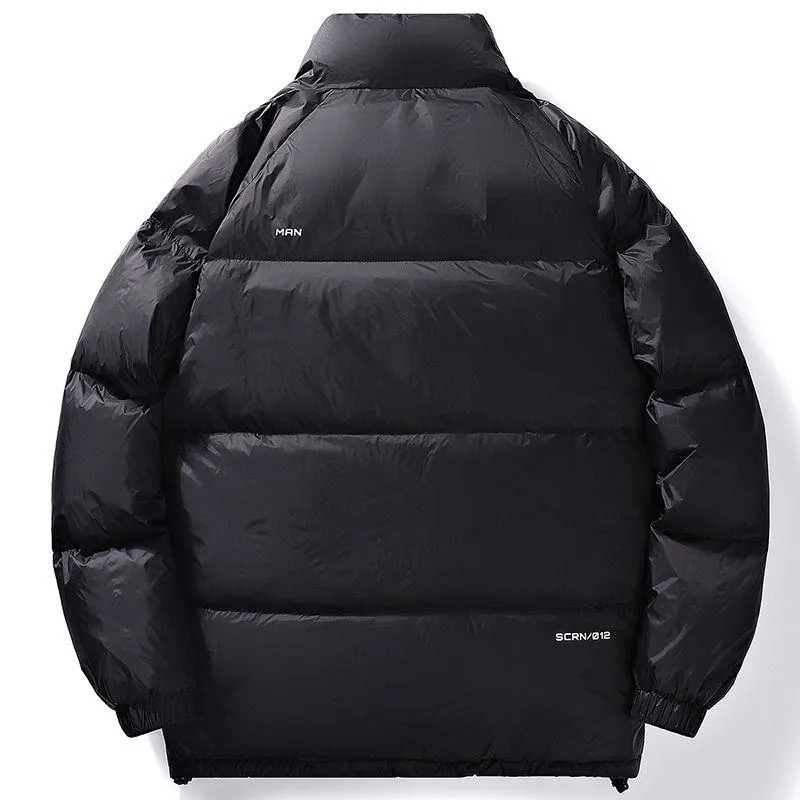 Casual Hooded Thickened Hooded Solid Down Jacket