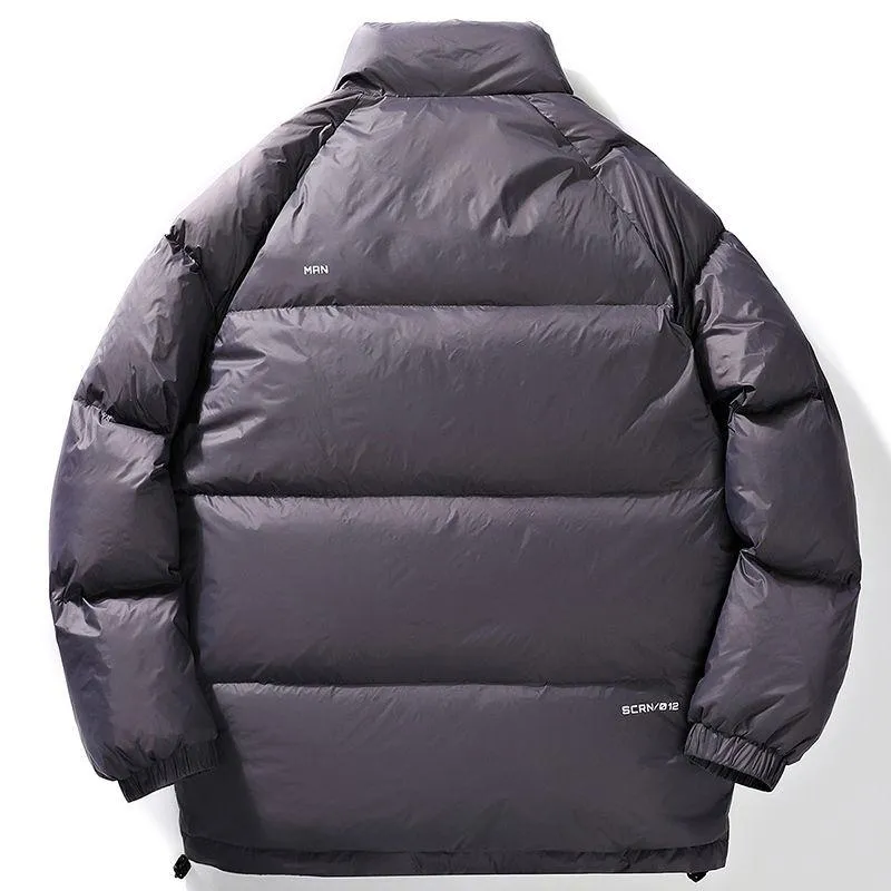 Casual Hooded Thickened Hooded Solid Down Jacket