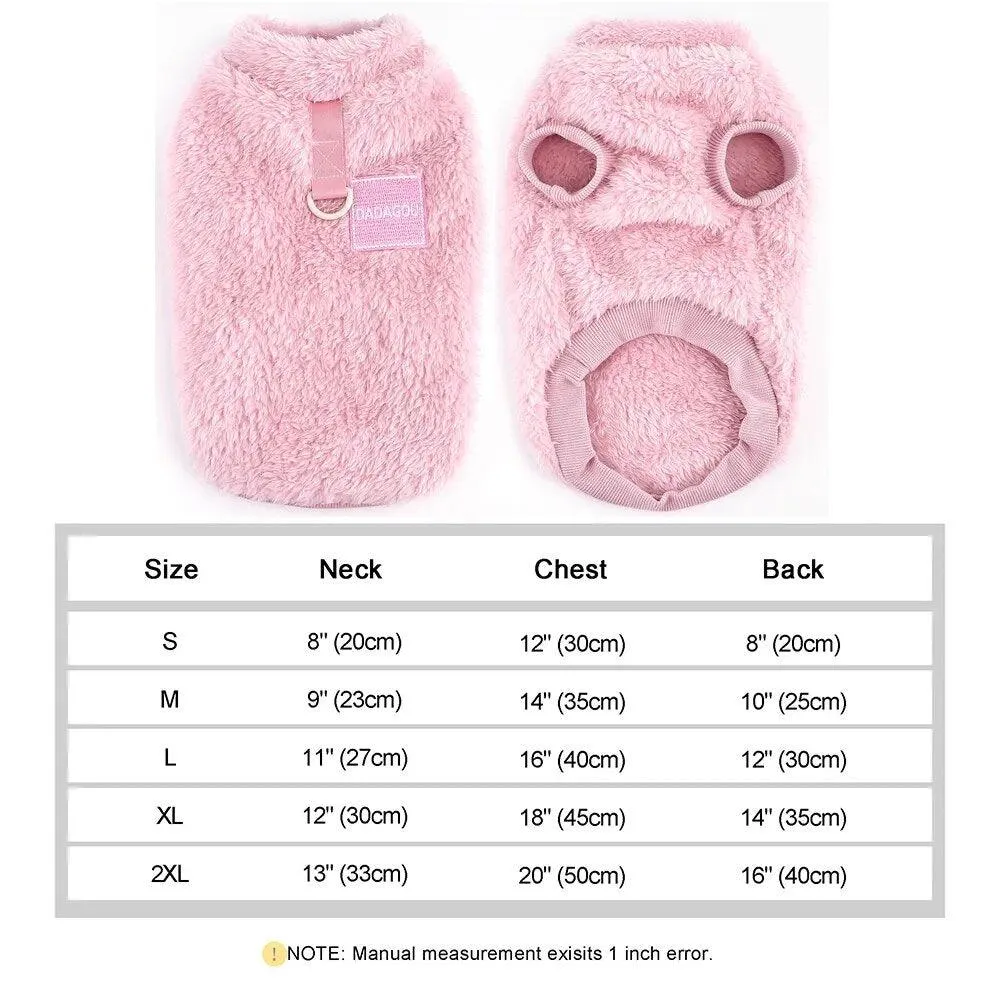 Cozy Coral Fleece Dog Vest