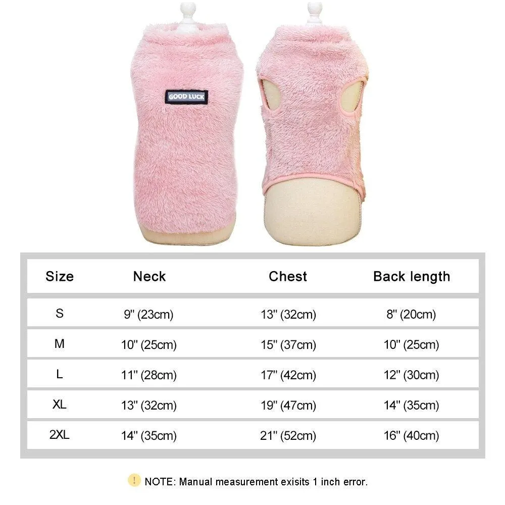 Cozy Coral Fleece Dog Vest