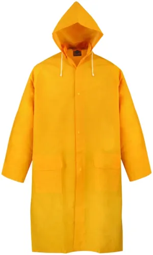 Diamondback PY-800XXL Raincoat, 2XL, Polyester/PVC, Yellow, Comfortable Corduroy Collar, Double Fly Snap Closure, Knee :EA: QUANTITY: 1