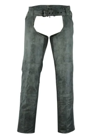 DS413 Unisex Double Deep Pocket Thermal Lined Chaps - GRAY