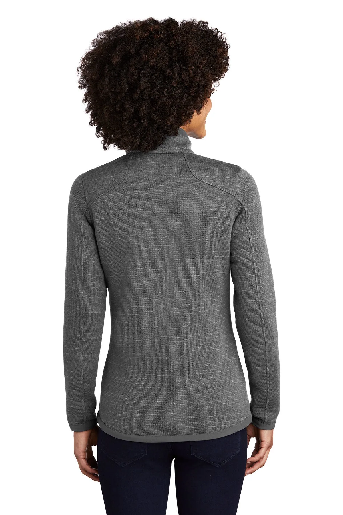 Eddie Bauer Ladies Custom Sweater Fleece Jackets, Dark Grey Heather