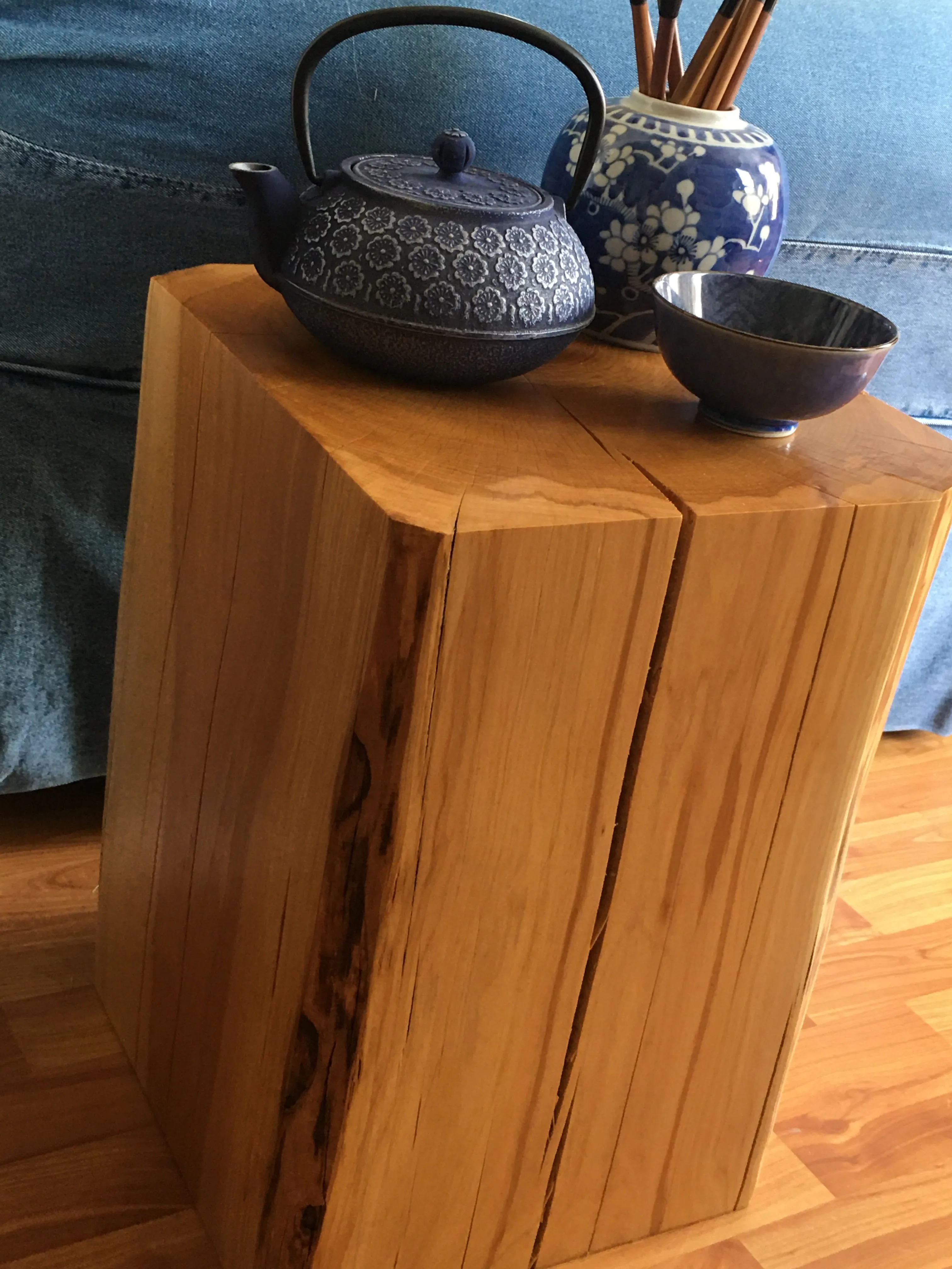 Extra Large Cube Reclaimed Solid Wood Coffee Table