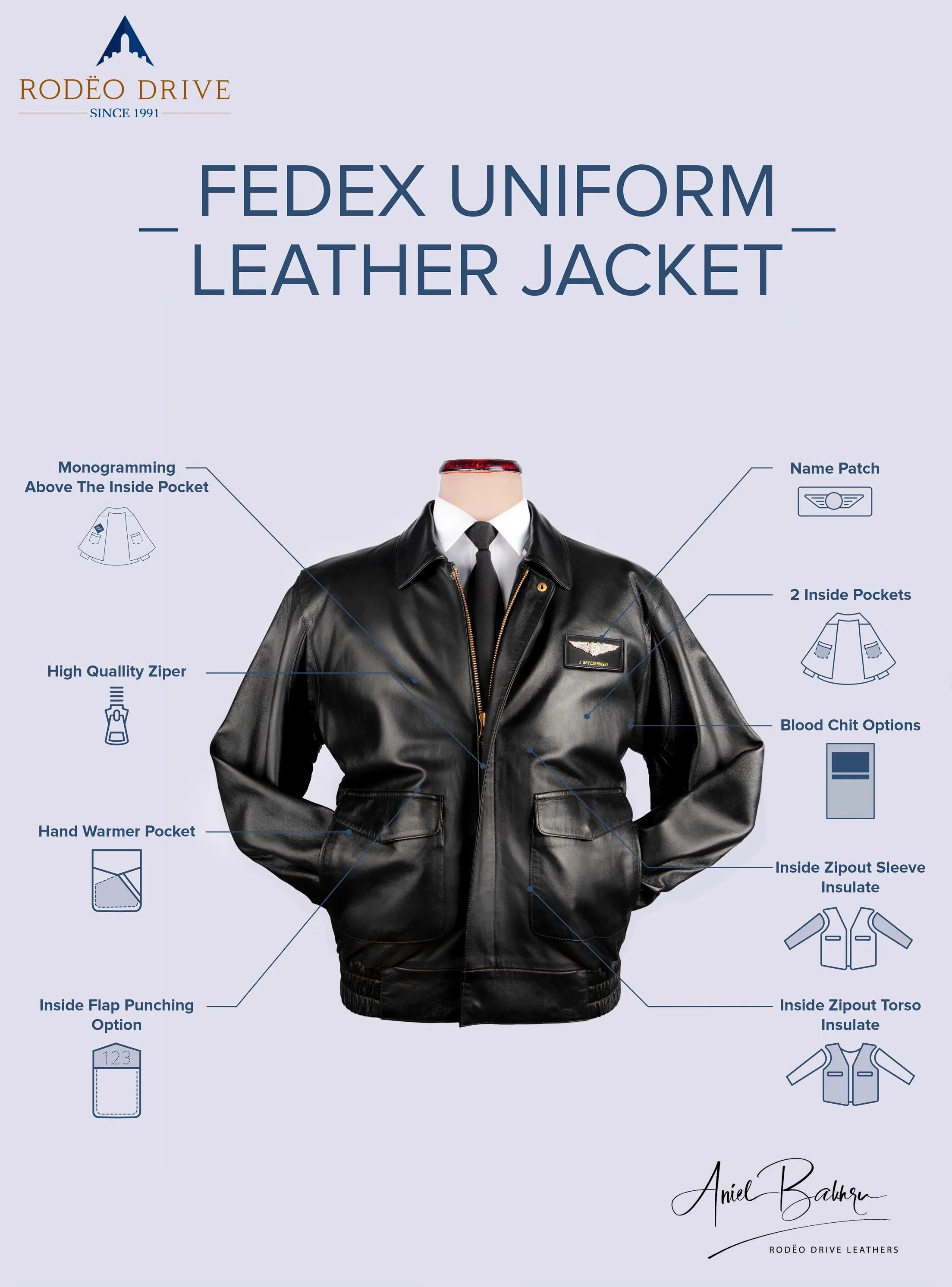 FedEx UNIFORM LEATHER JACKETS WOMEN