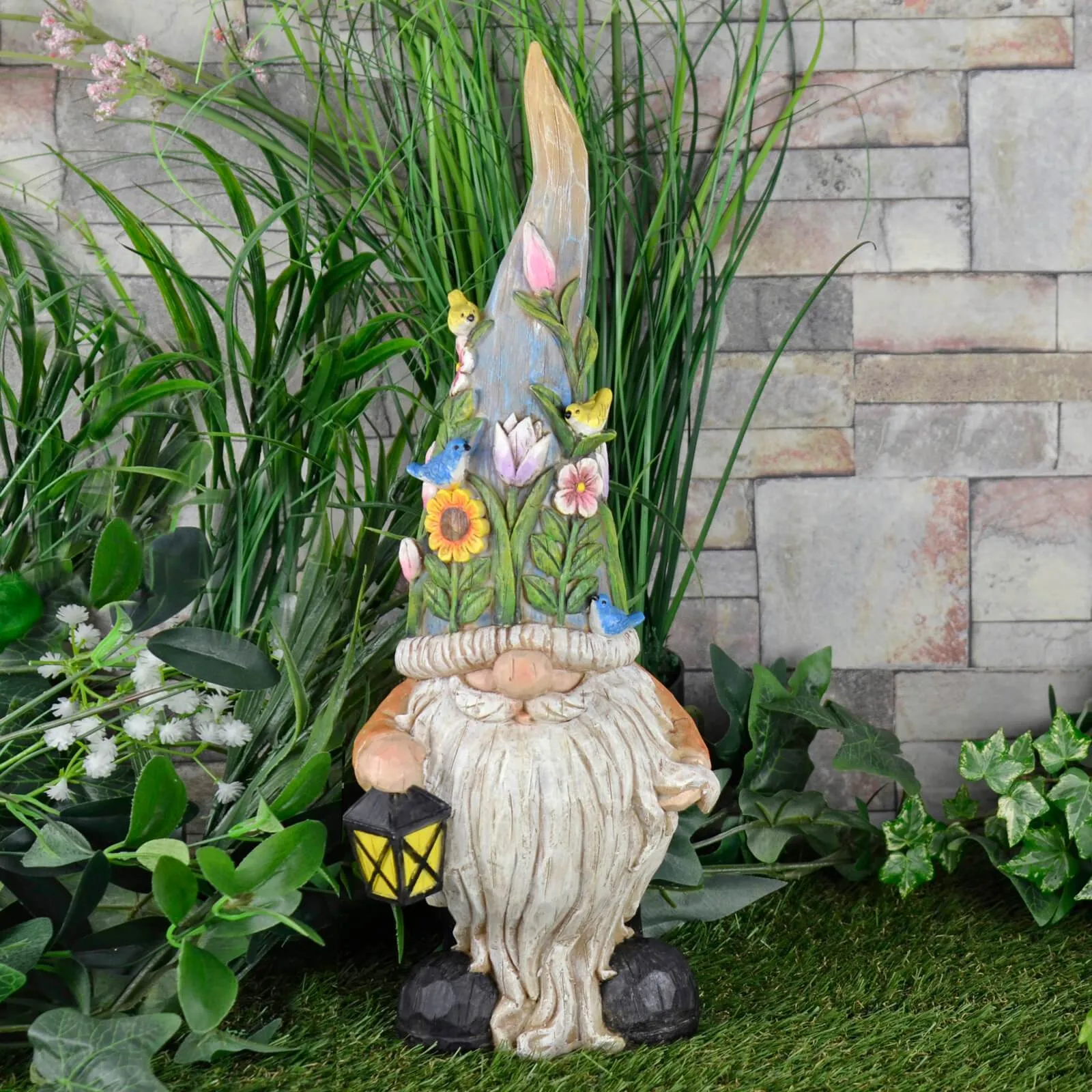 Garden Gnome Tall Hat Garden Decoration Resin Ornament 40cm