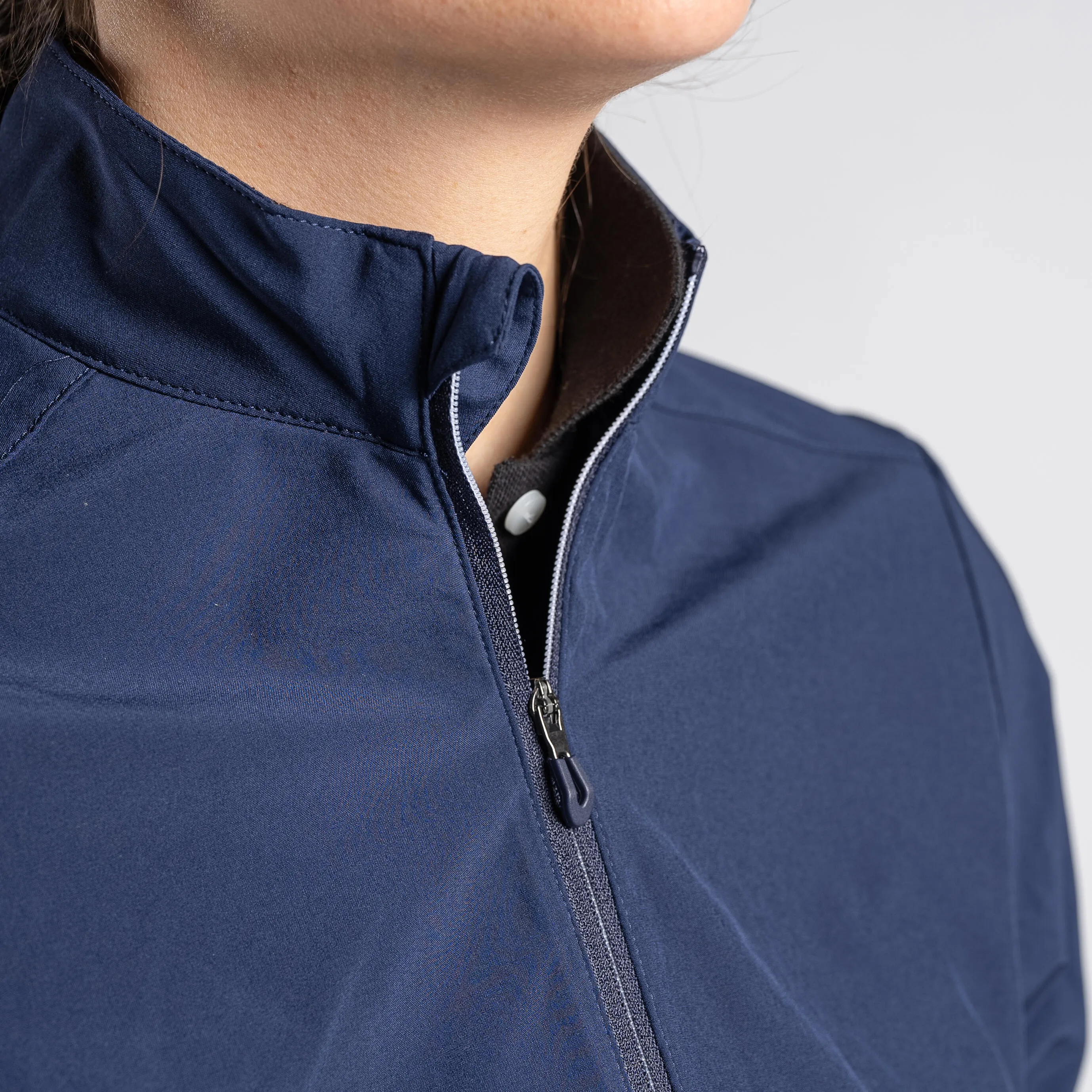 Golf windbreaker RW500 water-repellent men's dark blue INESIS, dark blue