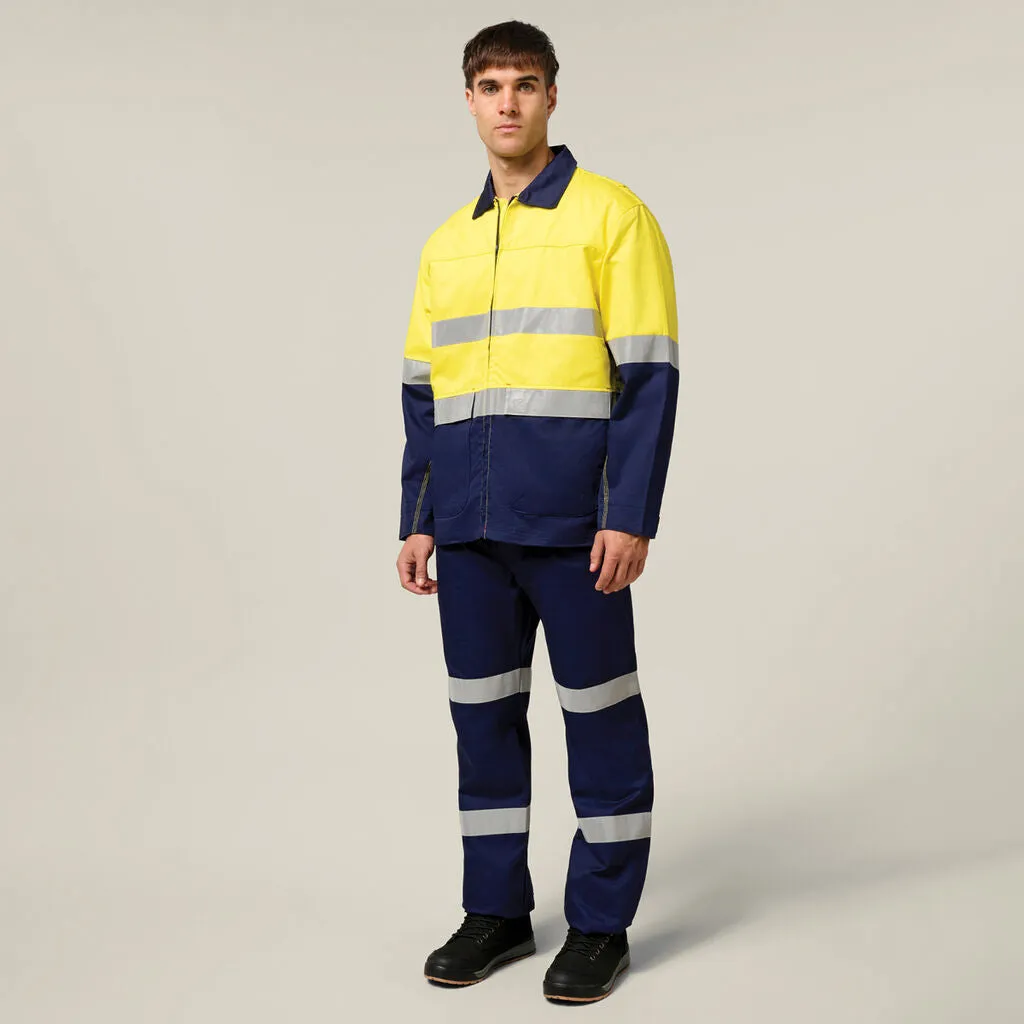 Hard Yakka Core Hi-vis 2 Tone Cotton Drill Taped Jacket (Y06545)