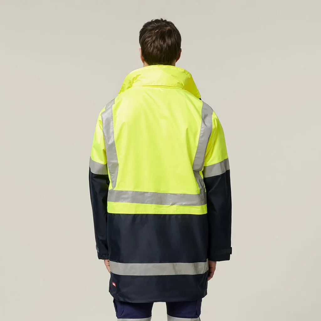 Hard Yakka Hi-Vis 4-In-1 Taped Wet Weather Jacket (Y06057)