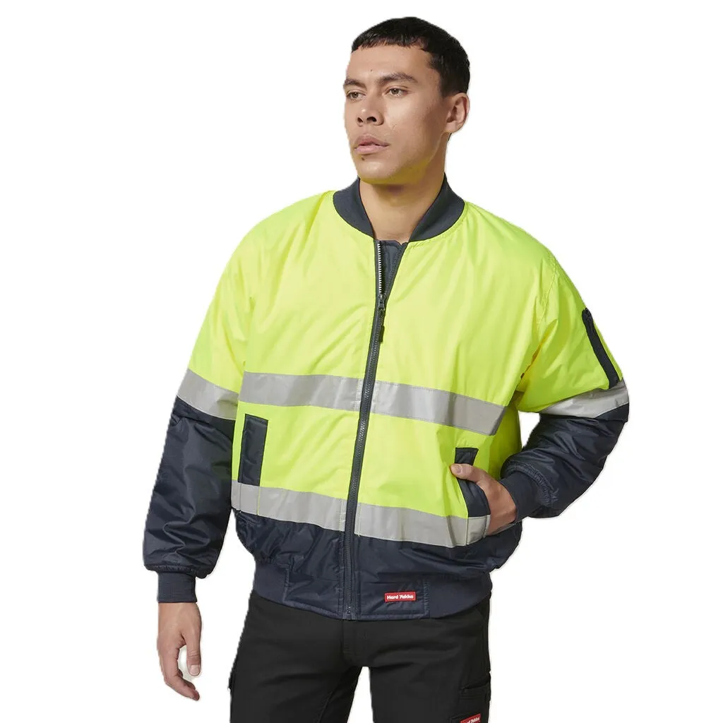 Hard Yakka Hi-Visibility 2Tone Bomber Jacket With Hoop Tape (Y06675)