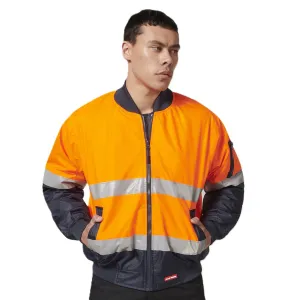 Hard Yakka Hi-Visibility 2Tone Bomber Jacket With Hoop Tape (Y06675)