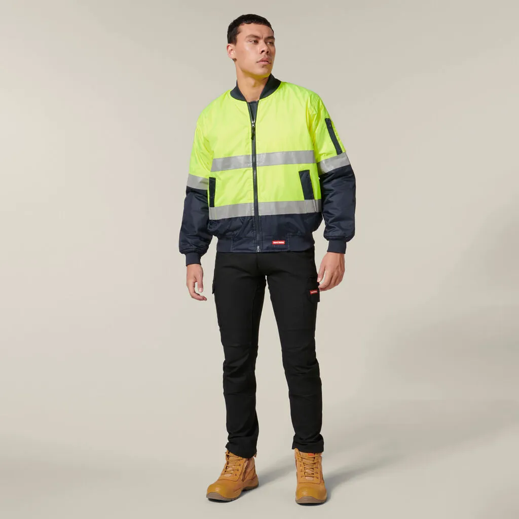 Hard Yakka Hi-Visibility 2Tone Bomber Jacket With Hoop Tape (Y06675)