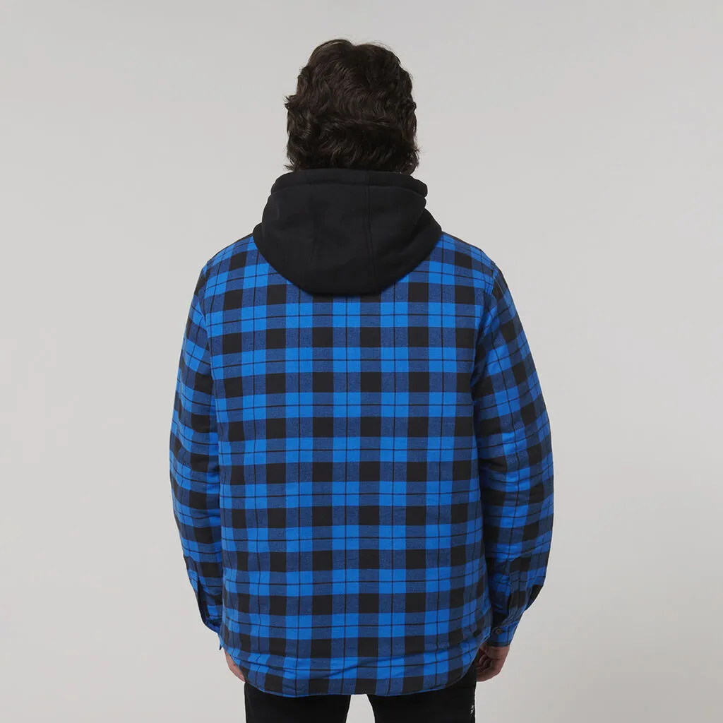 Hard Yakka Quilted Flannel Hooded Shacket (Y06690)