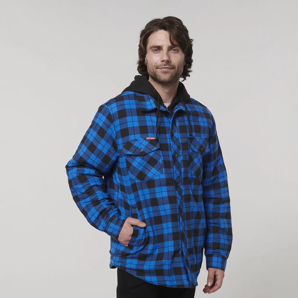 Hard Yakka Quilted Flannel Hooded Shacket (Y06690)