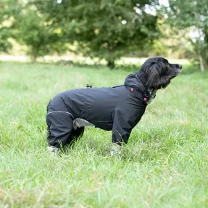 Hugo & Hudson Black Reflective Hooded Dog Overalls