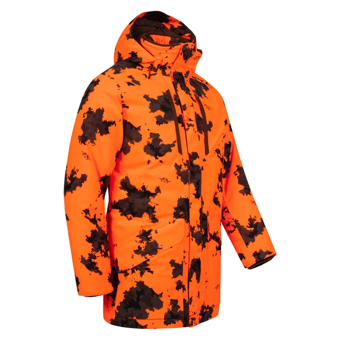 Blaser Janus Down Waterproof Jacket - Blaze Orange Camo for Men - Lightweight Insulated Outdoor Coat with Adjustable Features