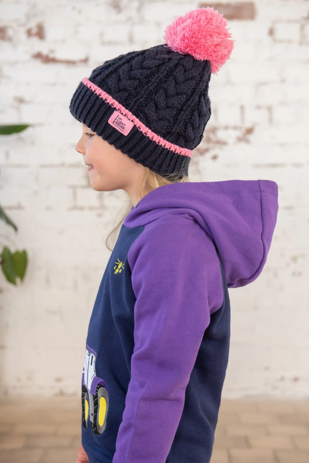 Jill Hoodie - Purple Tractor Applique