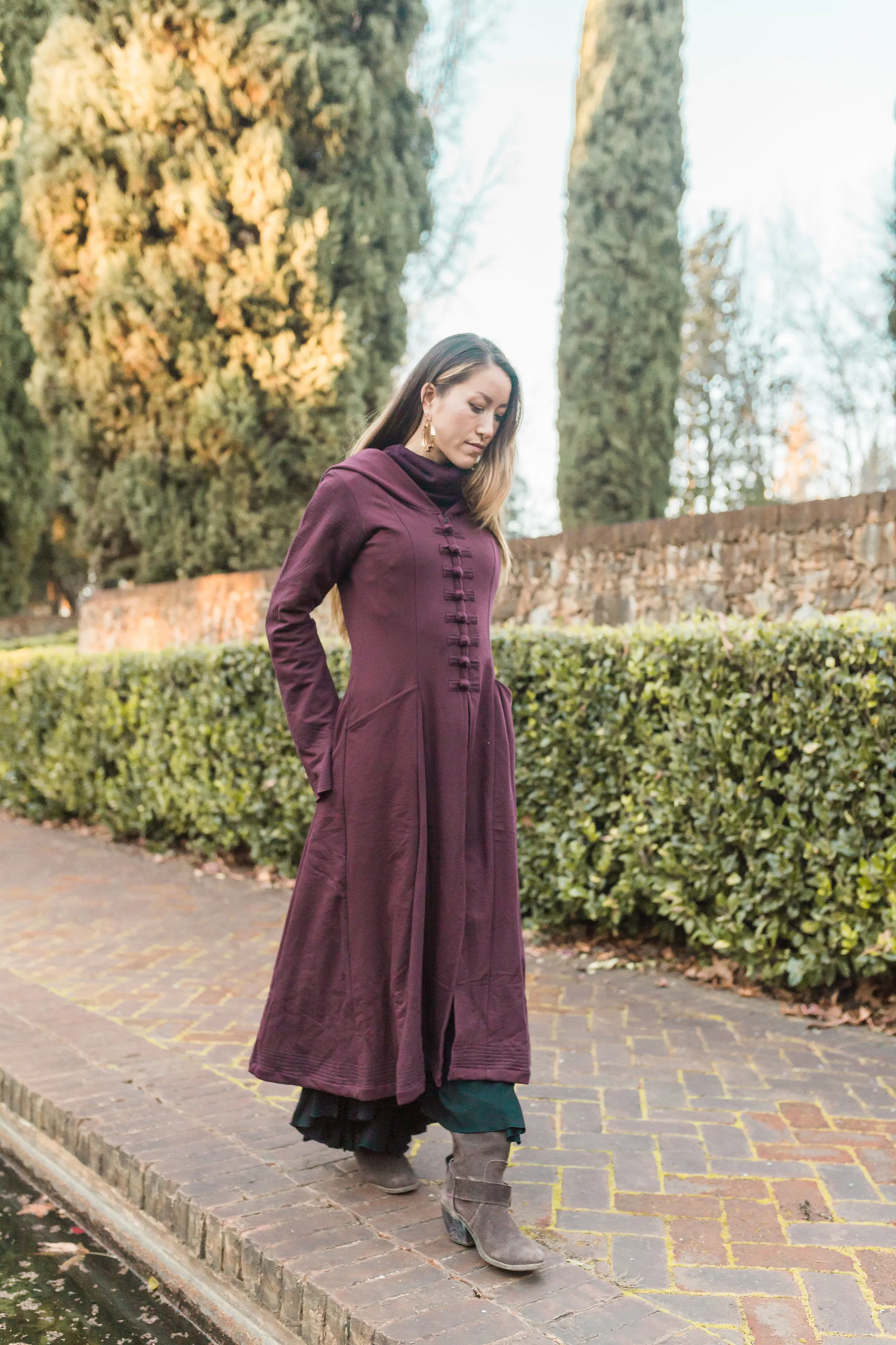 Kaftan Coat - Starduster - Plum