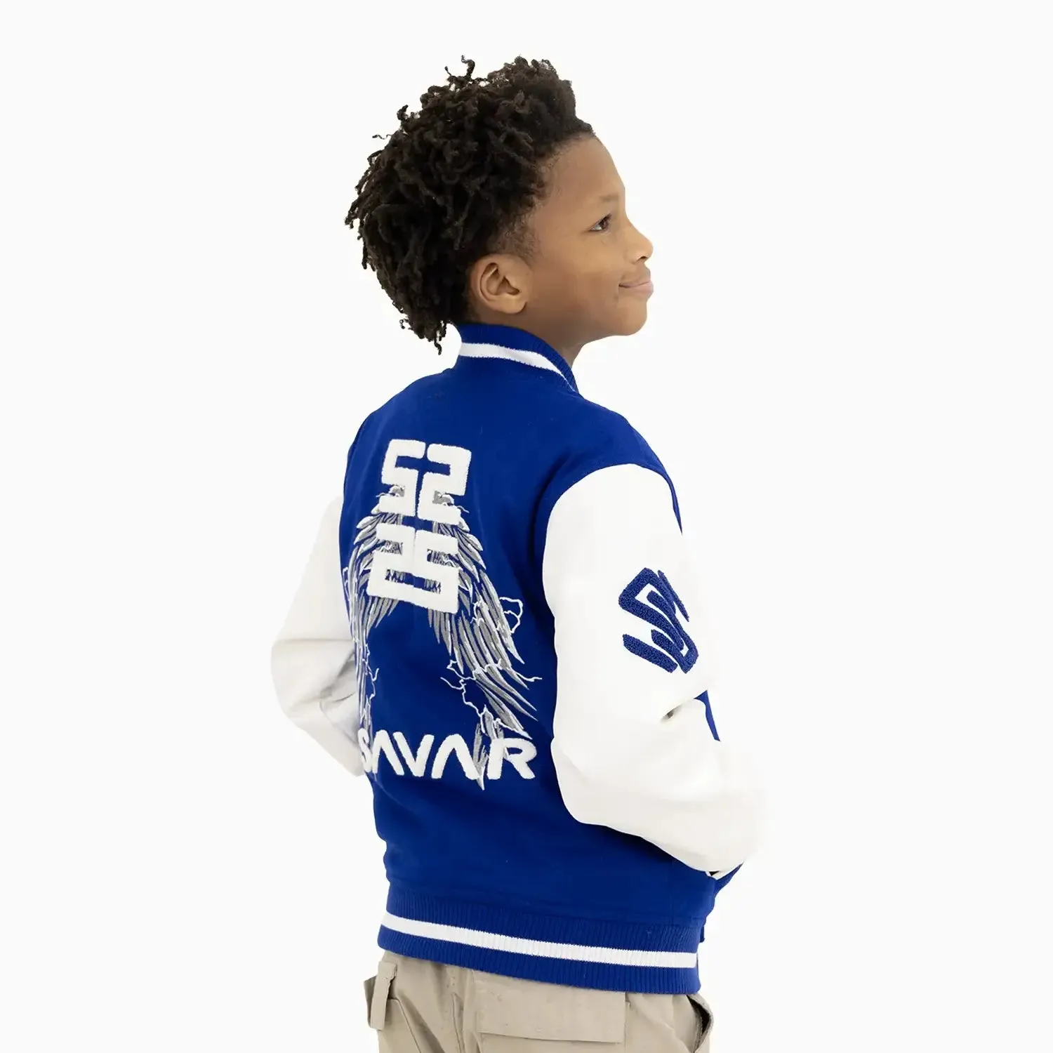 Kid's Wings Wool Varsity Jacket