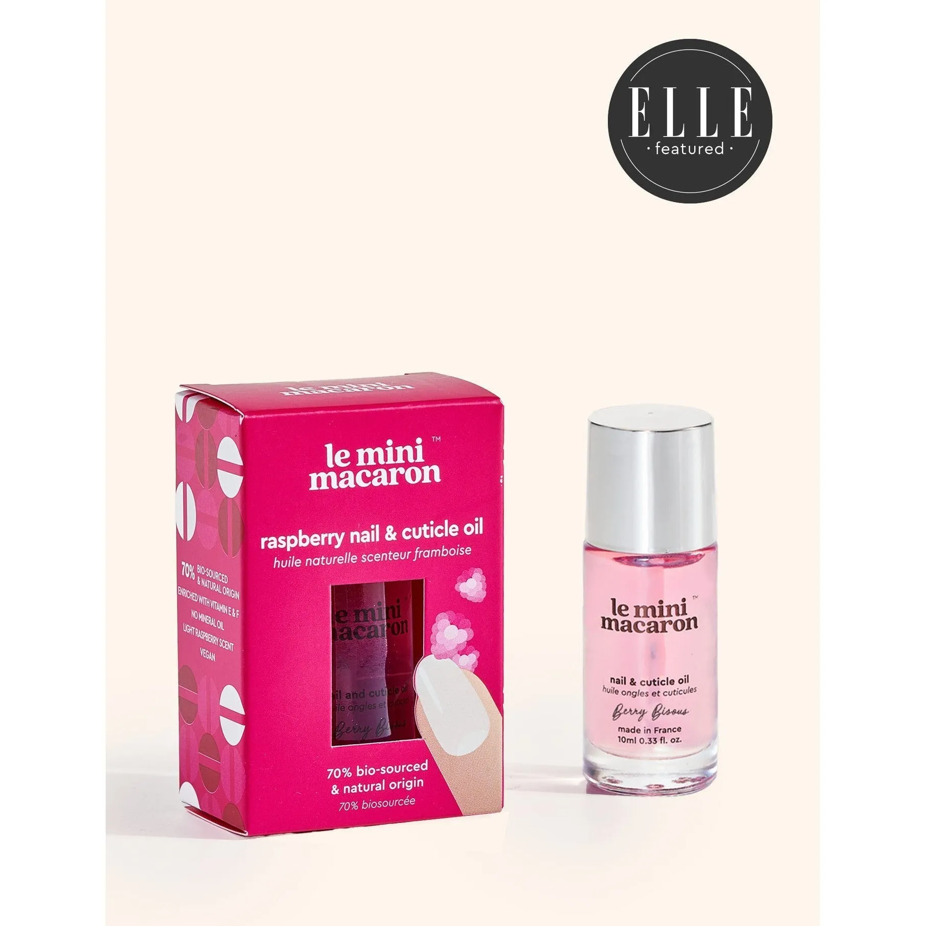 Le Mini Macaron - Berry Bisous Raspberry Nail & Cuticle Oil