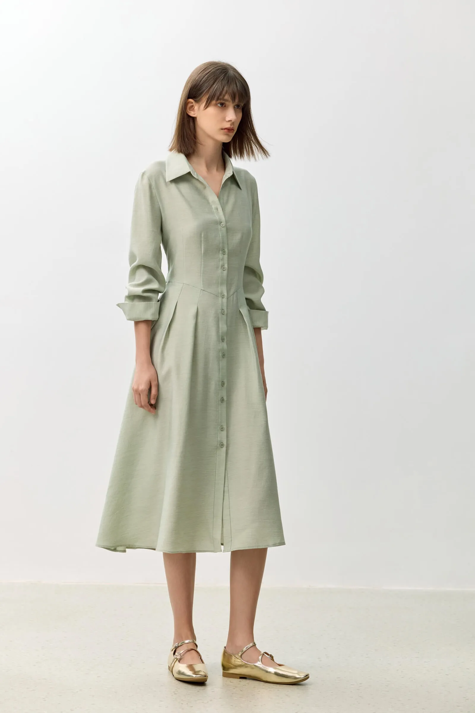 LILY Urban Simple Loose Shirt Dress