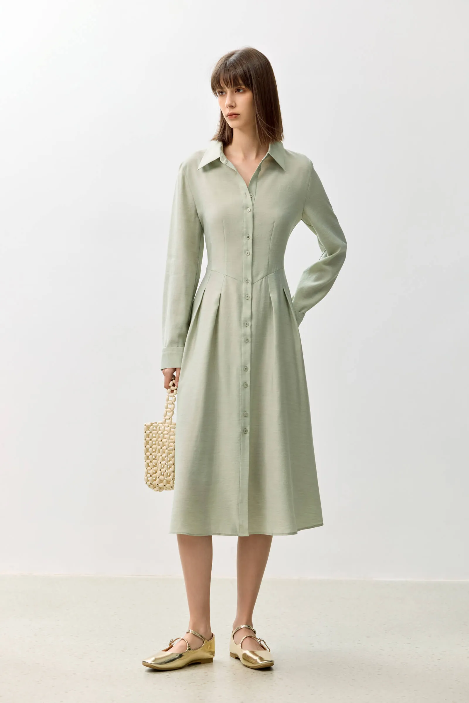 LILY Urban Simple Loose Shirt Dress