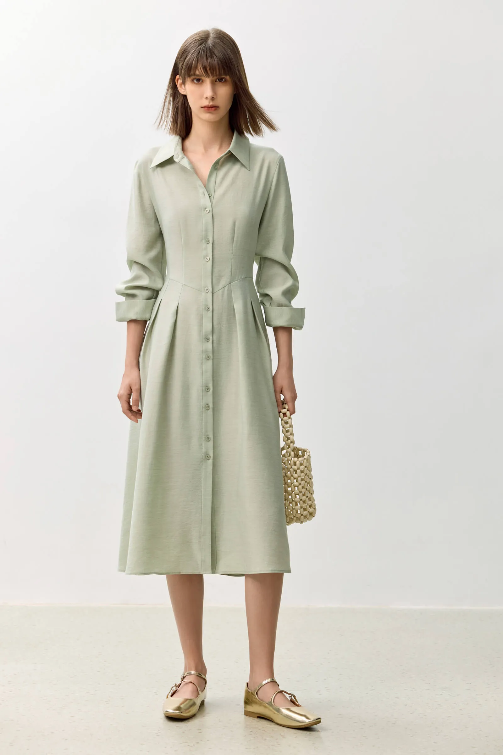 LILY Urban Simple Loose Shirt Dress