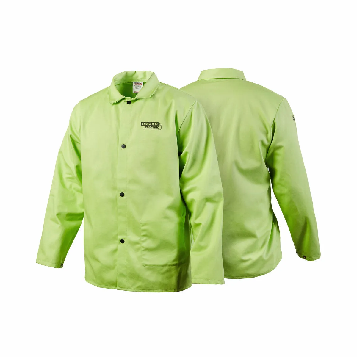 Lincoln Bright FR Cloth Welding Jacket Safety Lime 3XL K4689-3XL