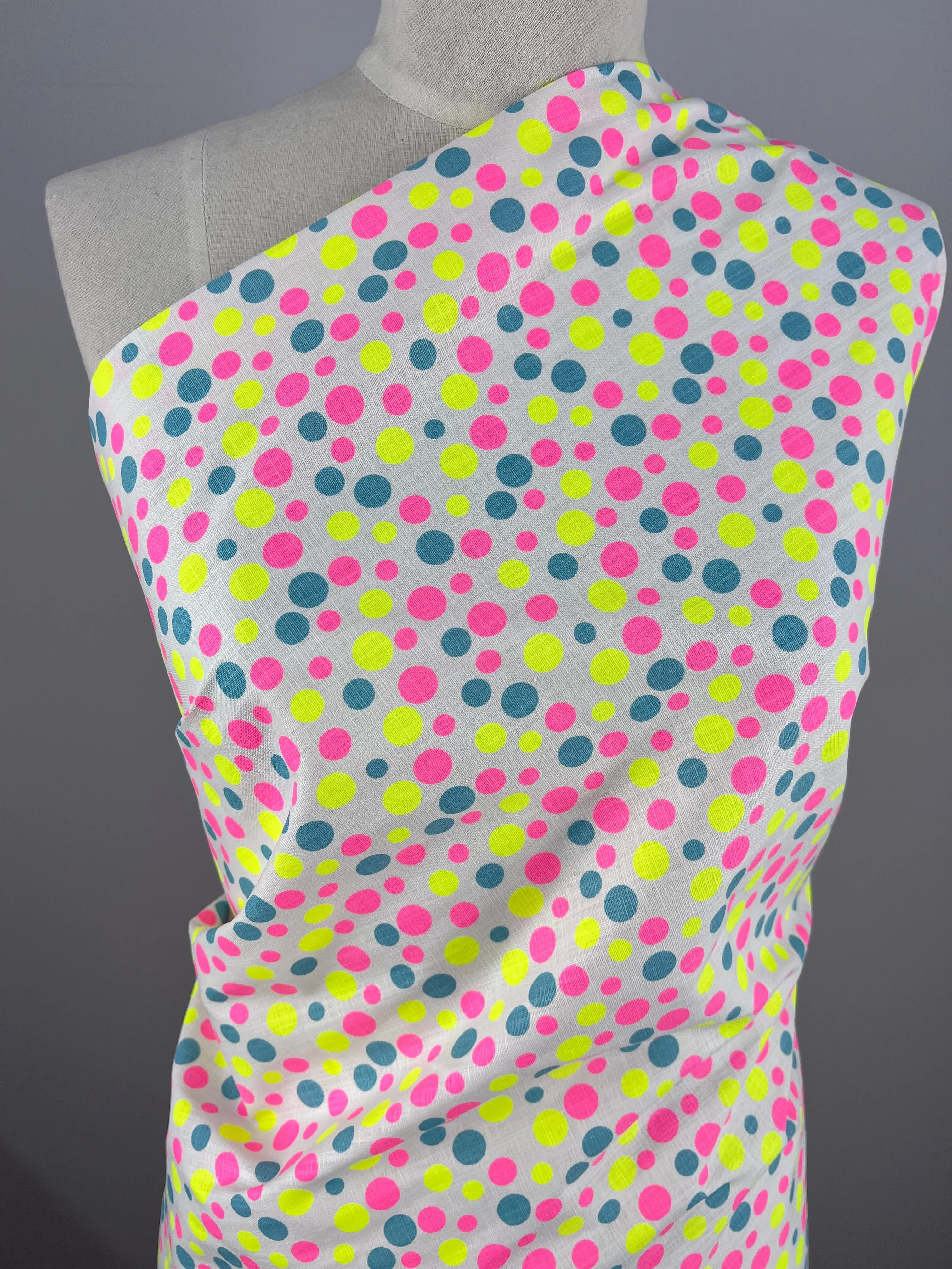 Linen Cotton - Spotty - 150cm