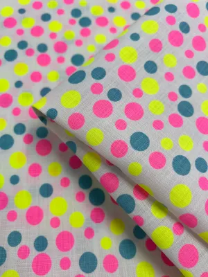 Linen Cotton - Spotty - 150cm