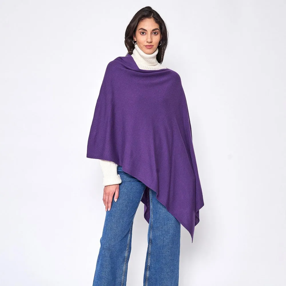 Love Scarf Poncho - Purple