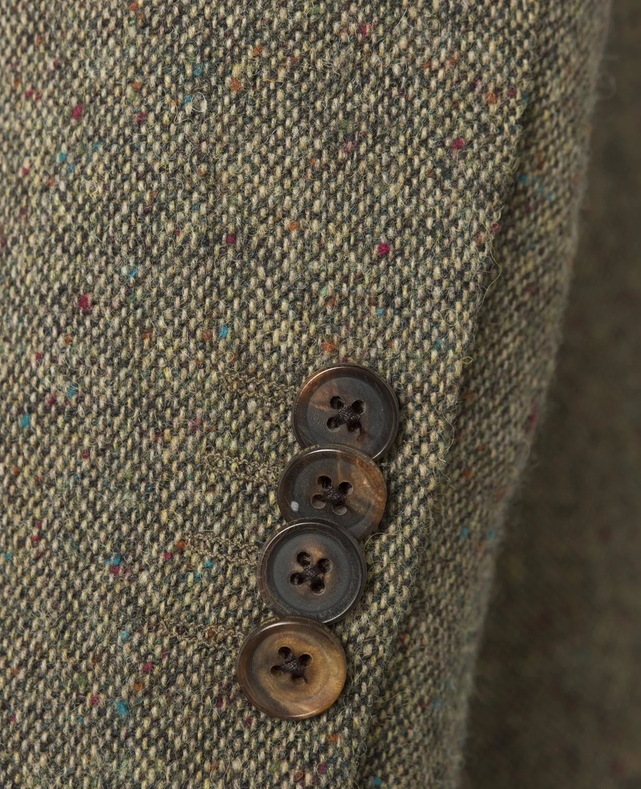 MAGEE Handwoven Donegal Tweed Jacket - Mens Liffey - Green Salt & Pepper