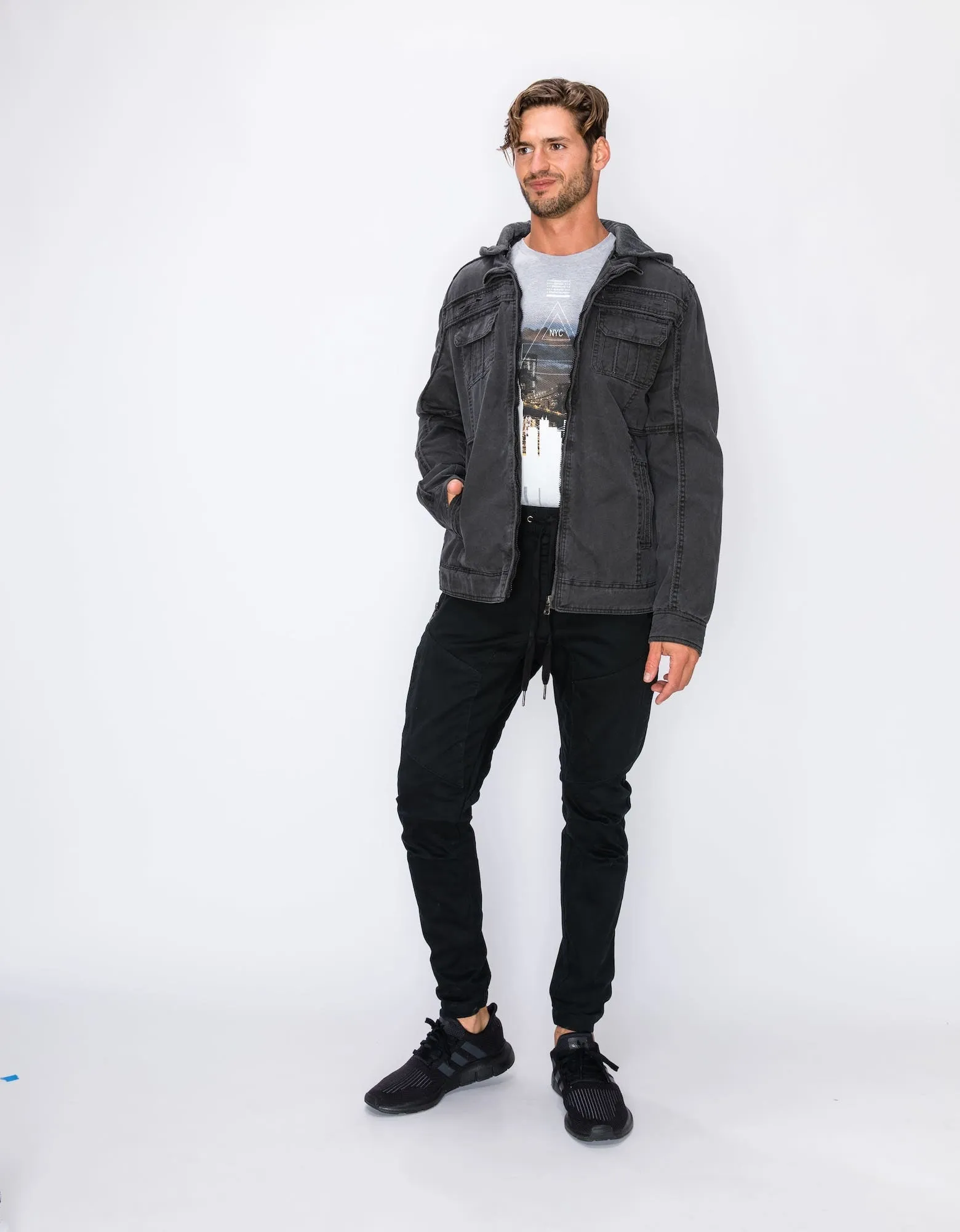 MEN'S RAGE HOODED TWILL JACKET