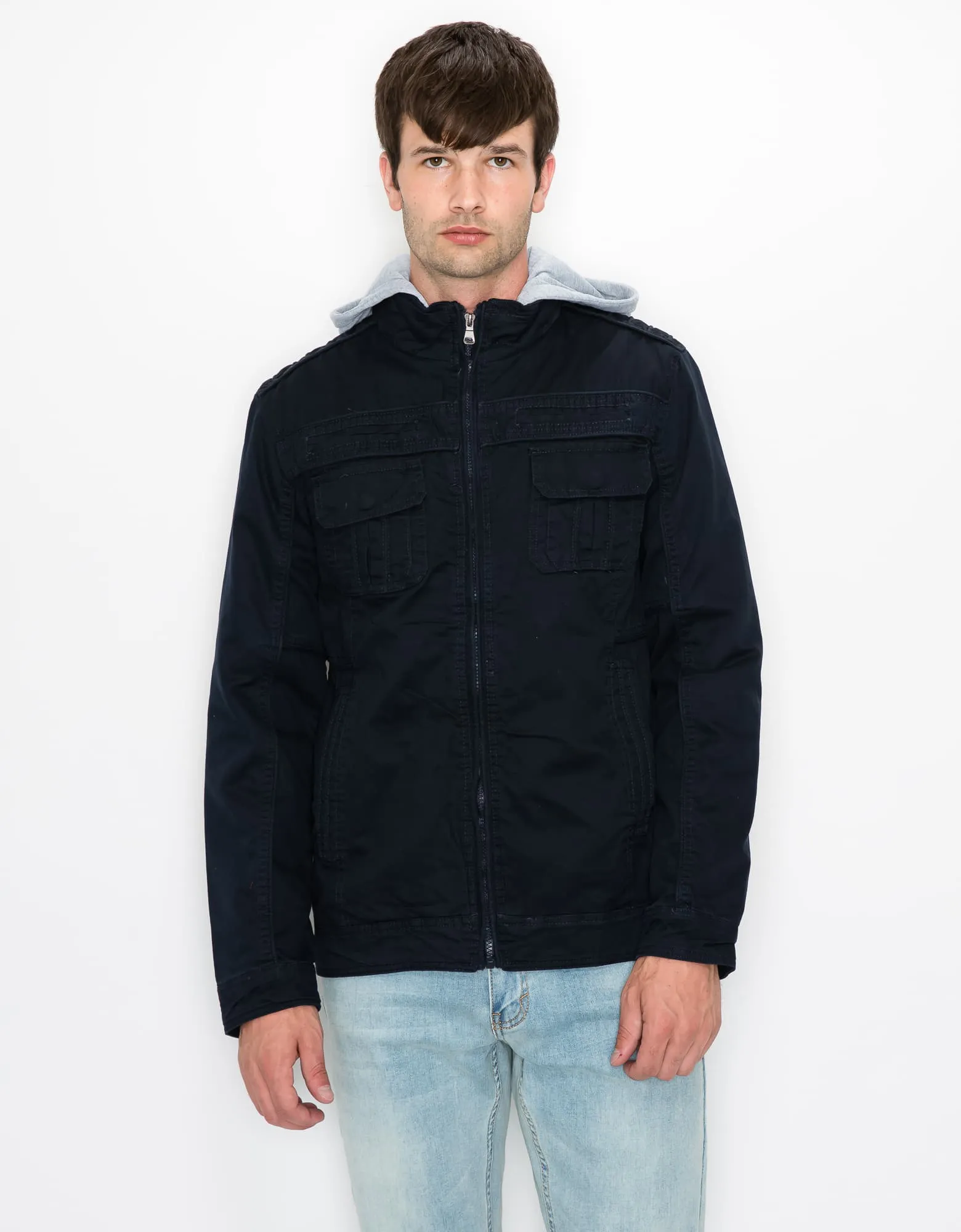 MEN'S RAGE HOODED TWILL JACKET