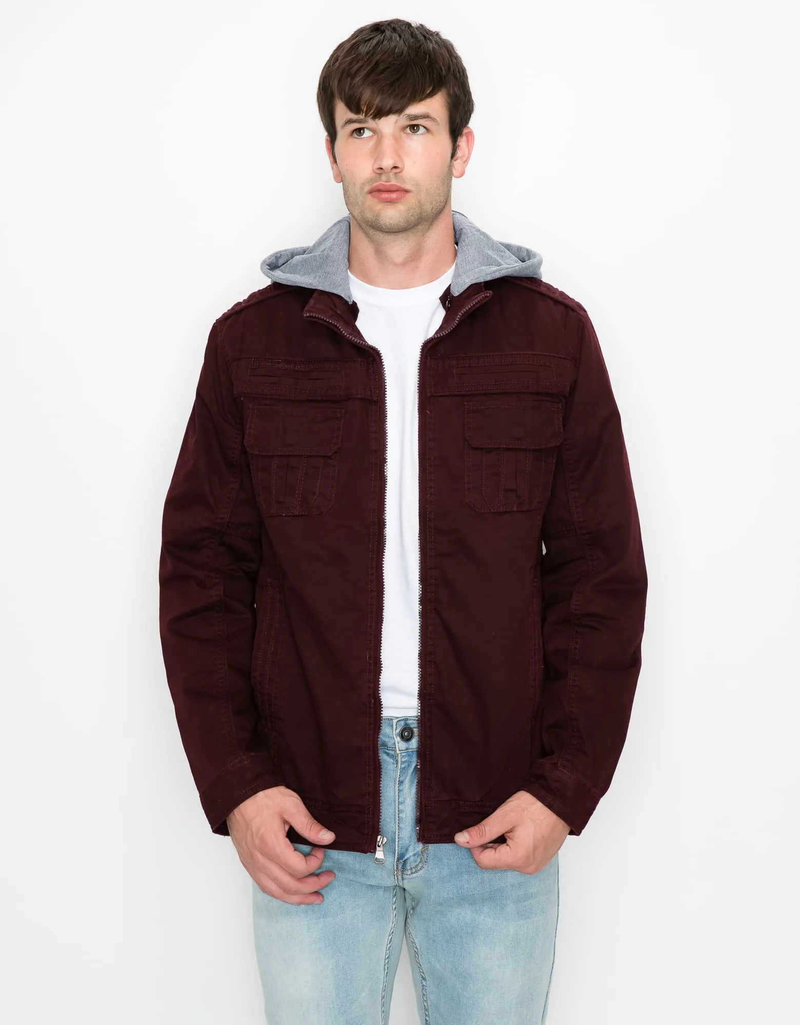 MEN'S RAGE HOODED TWILL JACKET