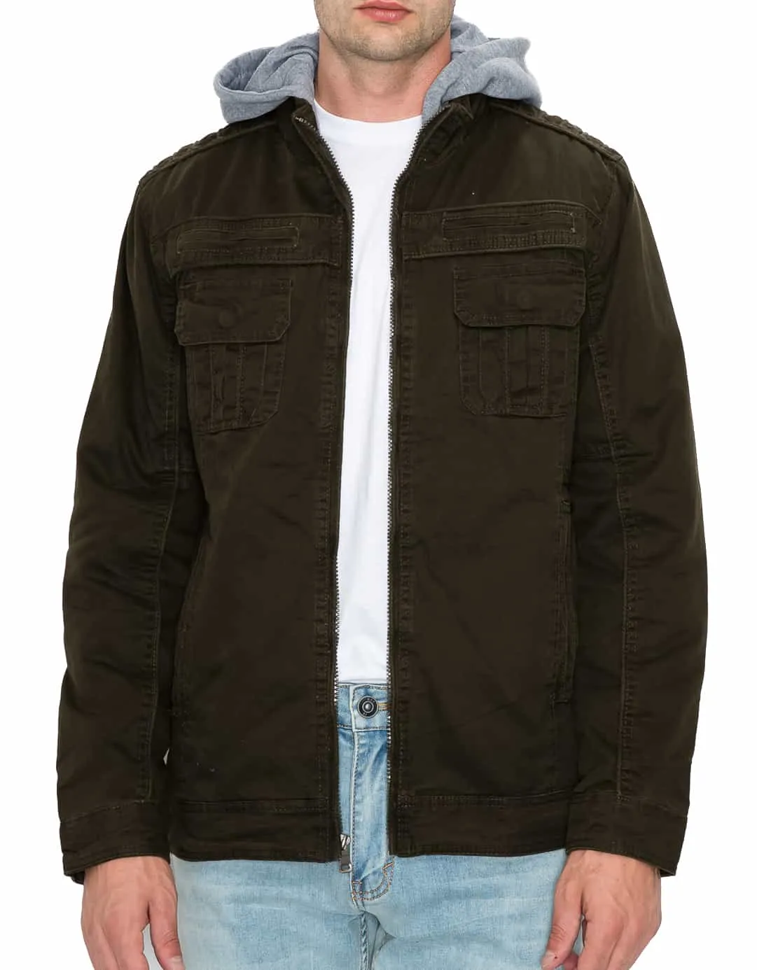 MEN'S RAGE HOODED TWILL JACKET