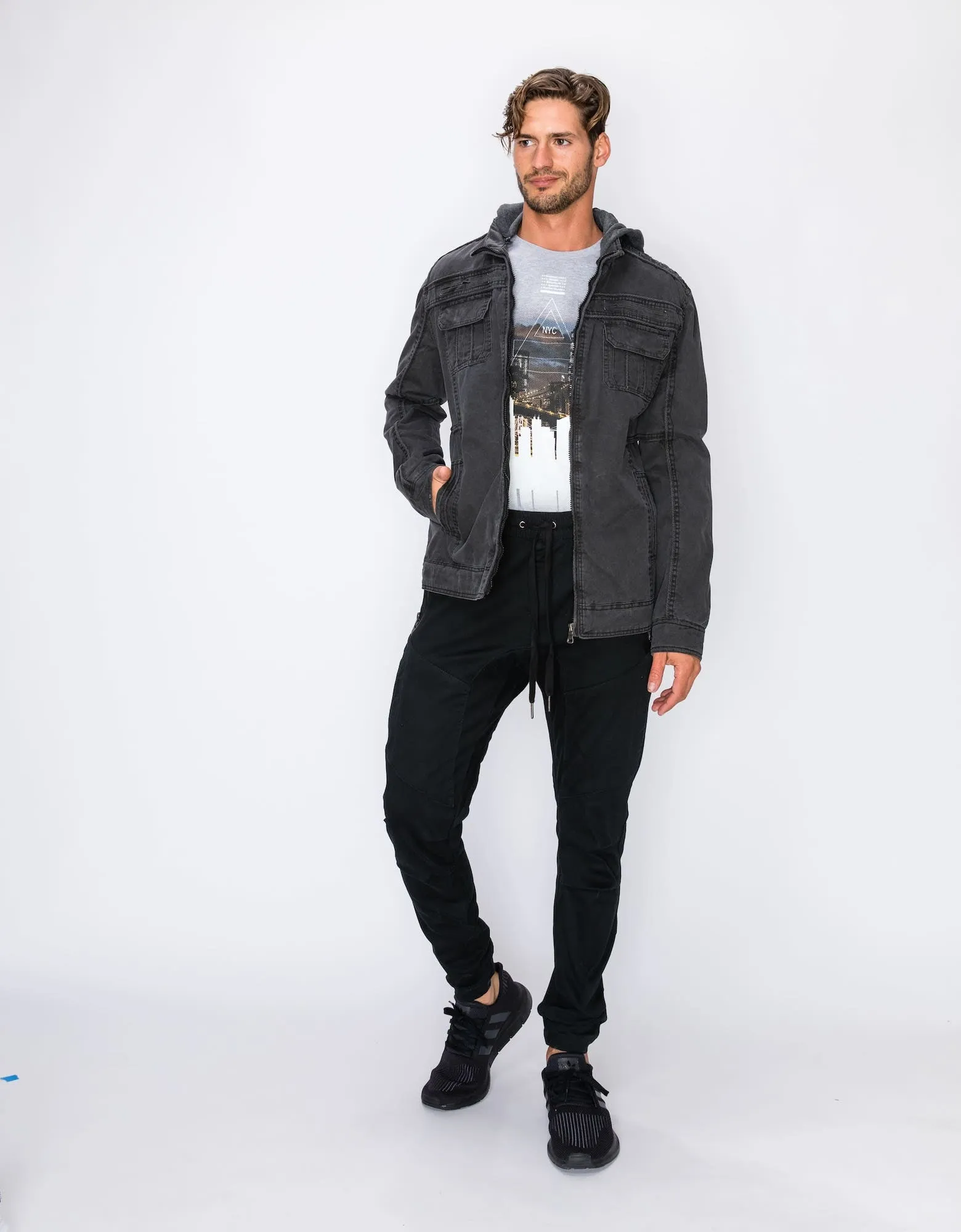 MEN'S RAGE HOODED TWILL JACKET