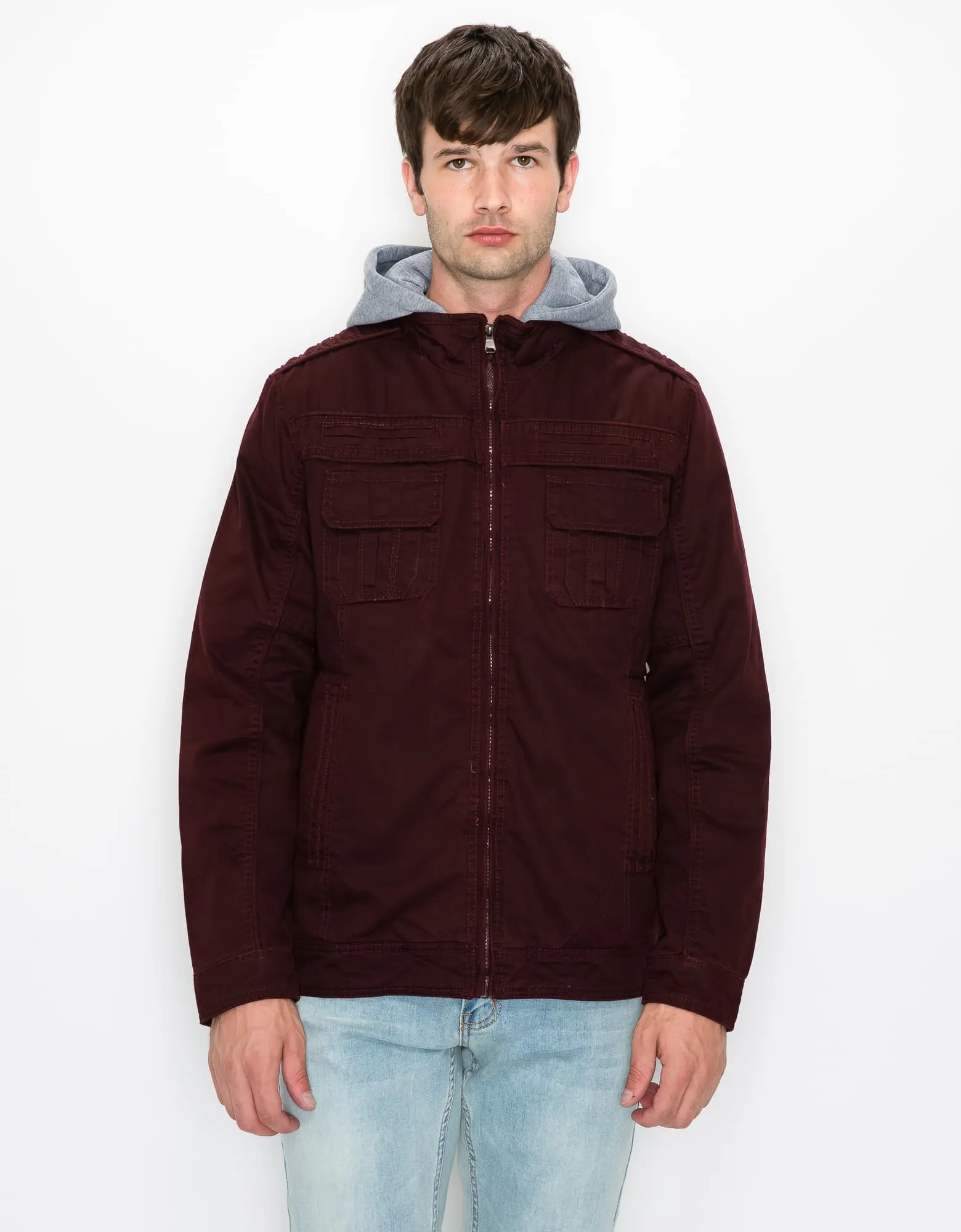 MEN'S RAGE HOODED TWILL JACKET