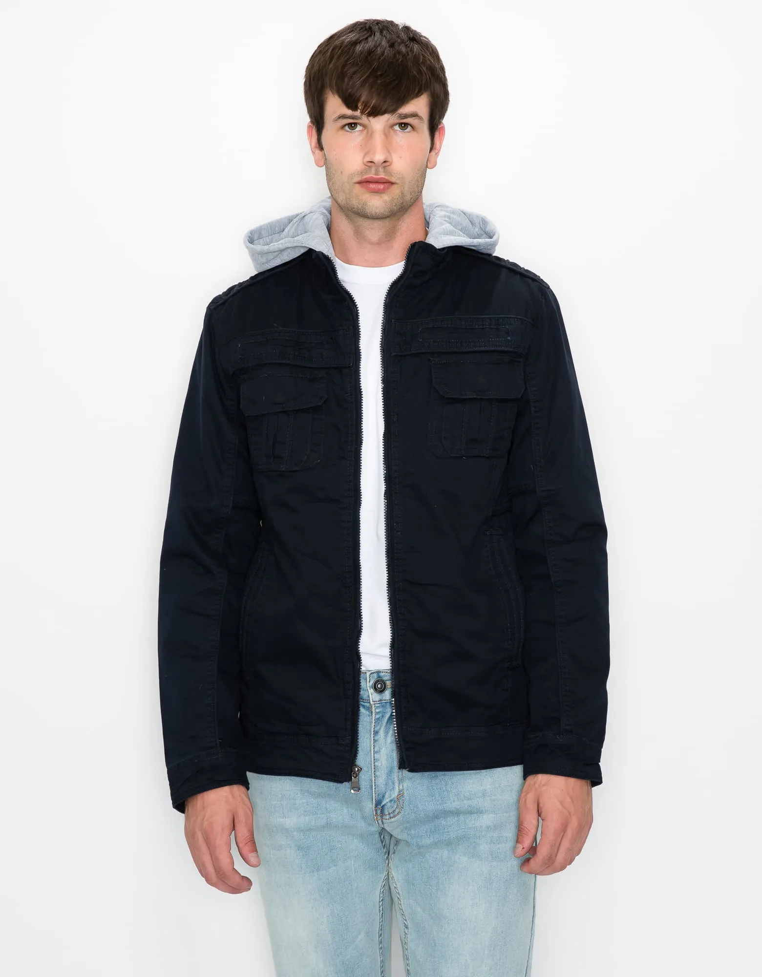 MEN'S RAGE HOODED TWILL JACKET