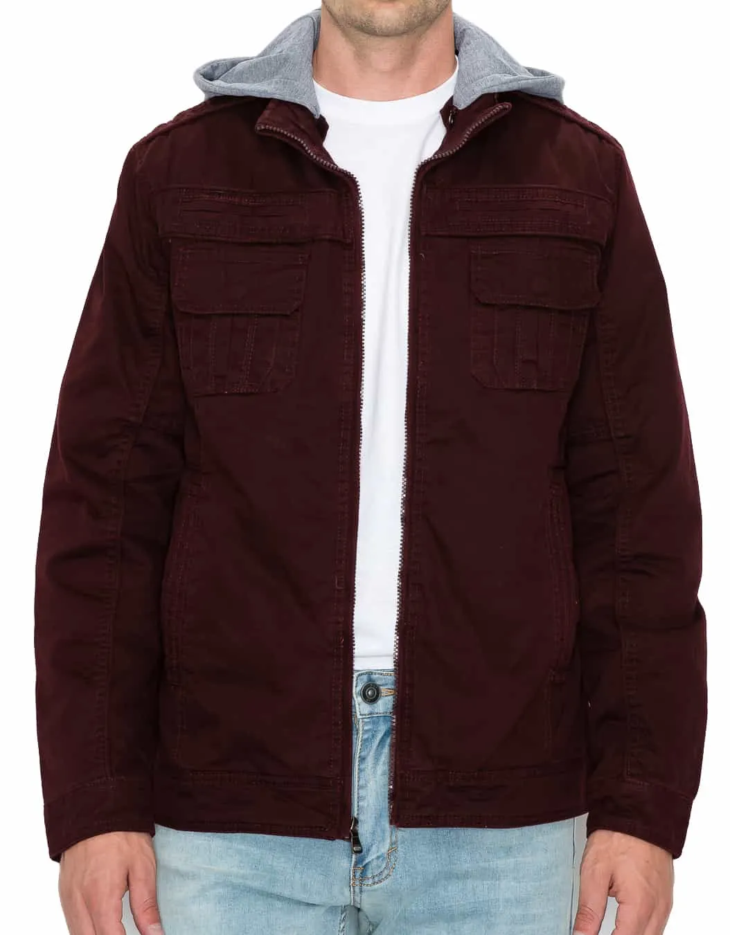 MEN'S RAGE HOODED TWILL JACKET