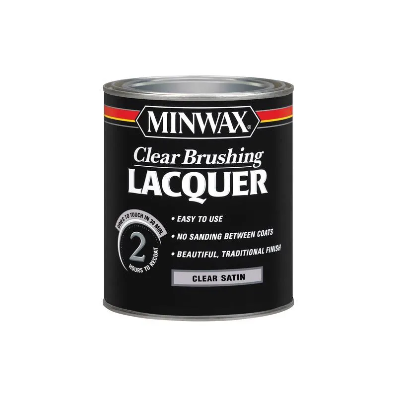 Minwax Satin Clear Oil-Based Brushing Lacquer 1 qt