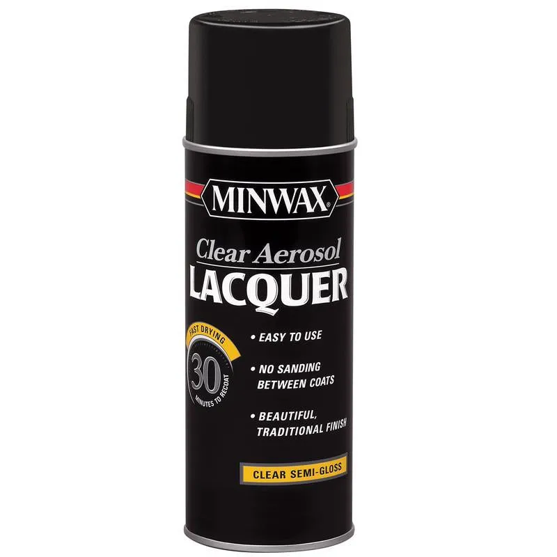 Minwax Semi-Gloss Clear Oil-Based Lacquer 12 oz