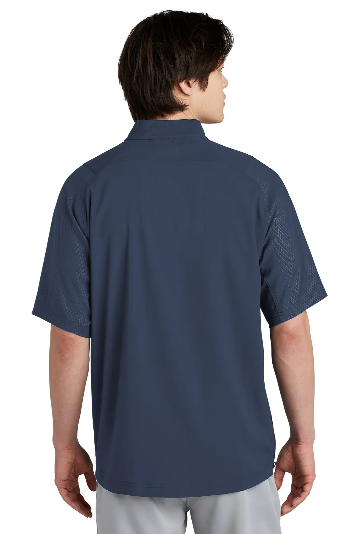 New Era Cage Short Sleeve 1/4-Zip Customized Jackets, True Navy